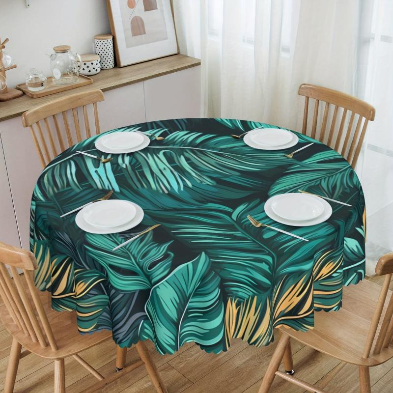 Waterproof Palm Leaf Tablecloth for Indoor Outdoor Dining