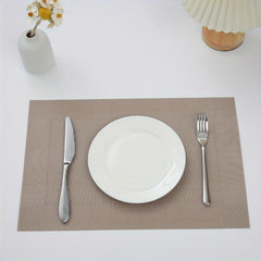 4pcs Single Frame Corners Placemat PVC Teslin Woven Table Mat