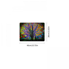 Non Slip Drain Mat for Kitchen Bathroom, Absorbent Art Printed Placemat