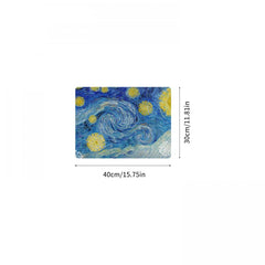 Non Slip Drain Mat for Kitchen Bathroom, Absorbent Art Printed Placemat