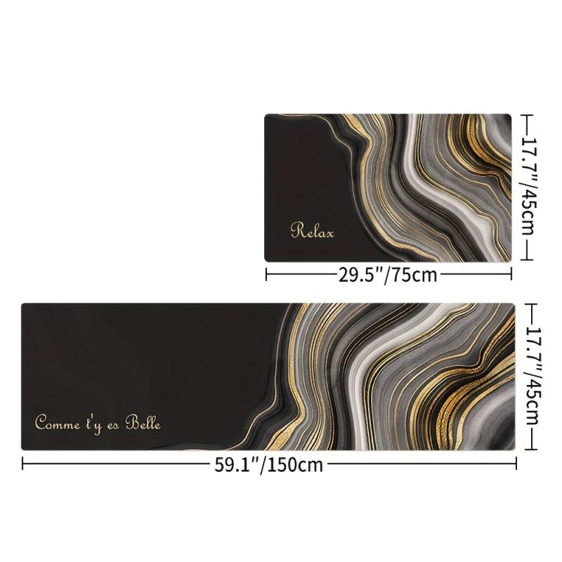 Golden Line Kitchen Rug Set Memory Foam Anti Fatigue Comfort