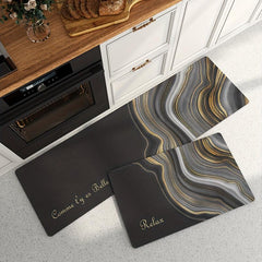 Golden Line Kitchen Rug Set Memory Foam Anti Fatigue Comfort