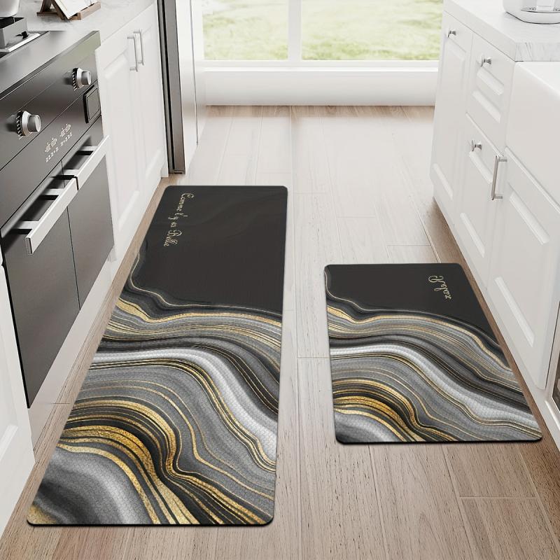 Golden Line Kitchen Rug Set Memory Foam Anti Fatigue Comfort