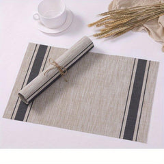 4pcs PVC Placemat Heat Insulation Mat Coaster Bowl Mat Plate Mat Dining
