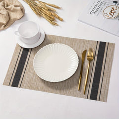 4pcs PVC Placemat Heat Insulation Mat Coaster Bowl Mat Plate Mat Dining
