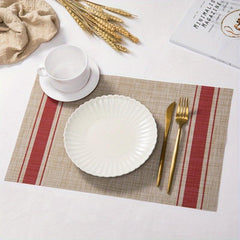 4pcs PVC Placemat Heat Insulation Mat Coaster Bowl Mat Plate Mat Dining