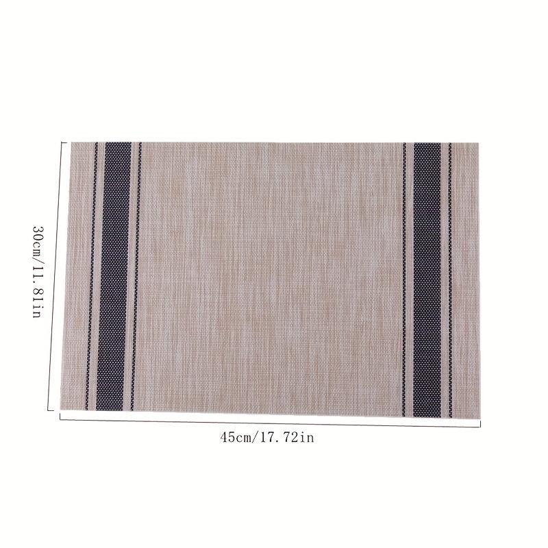 4pcs PVC Placemat Heat Insulation Mat Coaster Bowl Mat Plate Mat Dining