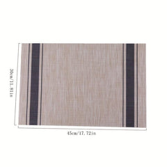 4pcs PVC Placemat Heat Insulation Mat Coaster Bowl Mat Plate Mat Dining