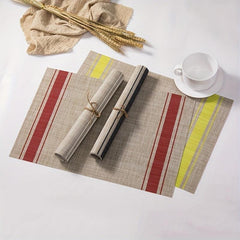4pcs PVC Placemat Heat Insulation Mat Coaster Bowl Mat Plate Mat Dining