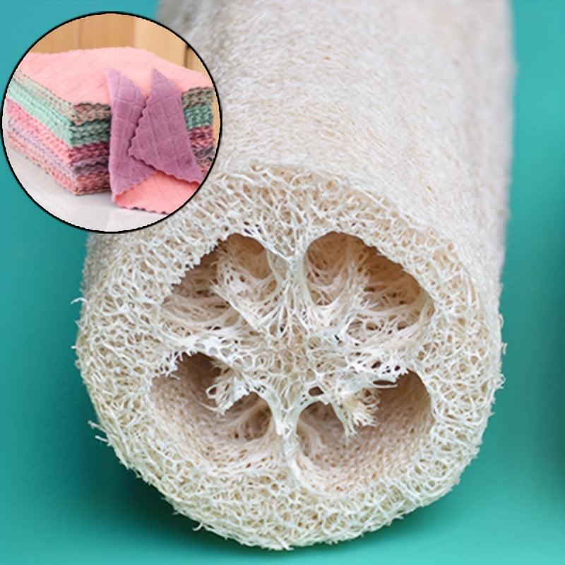 Natural Loofah Cleaning Brush Exfoliating Scrubber for Bath Shower Kitchen