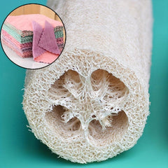 Natural Loofah Cleaning Brush Exfoliating Scrubber for Bath Shower Kitchen