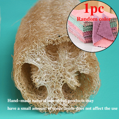 Natural Loofah Cleaning Brush Exfoliating Scrubber for Bath Shower Kitchen