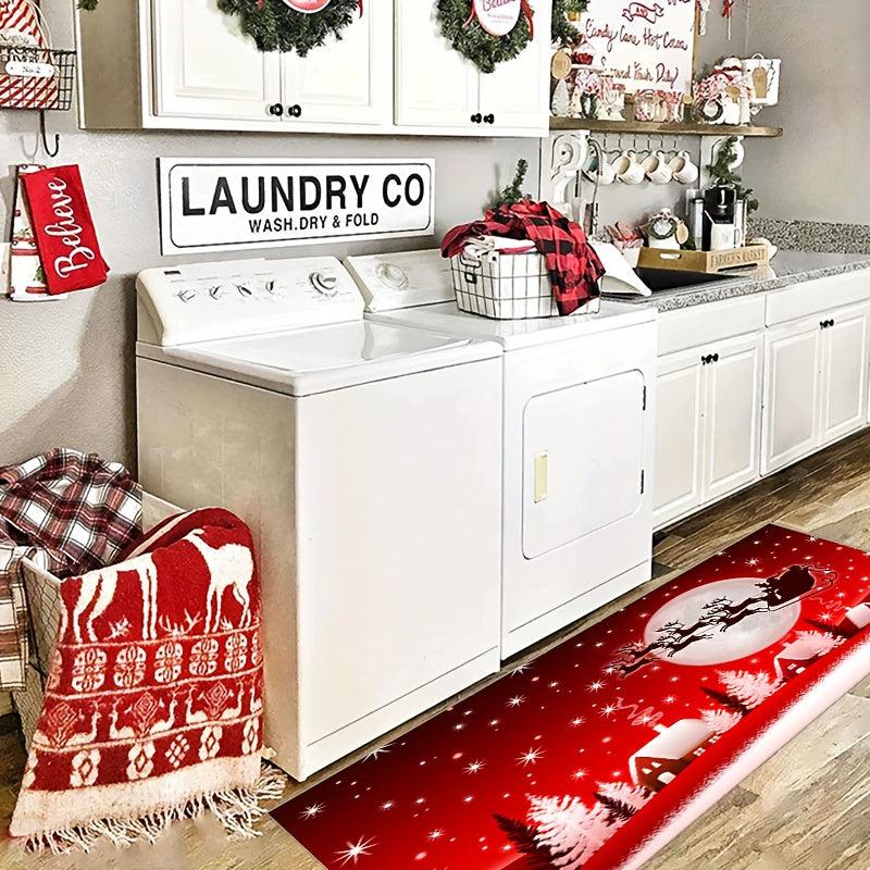 2pcs Modern Christmas Area Rug for Home Decor
