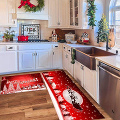 2pcs Modern Christmas Area Rug for Home Decor