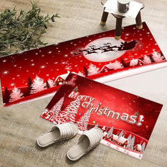 2pcs Modern Christmas Area Rug for Home Decor