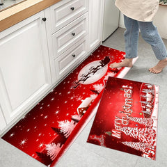 2pcs Modern Christmas Area Rug for Home Decor
