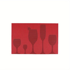 6pcs Polyvinyl Placemats Heat Resistant Place Mats Washable PVC Table Mats