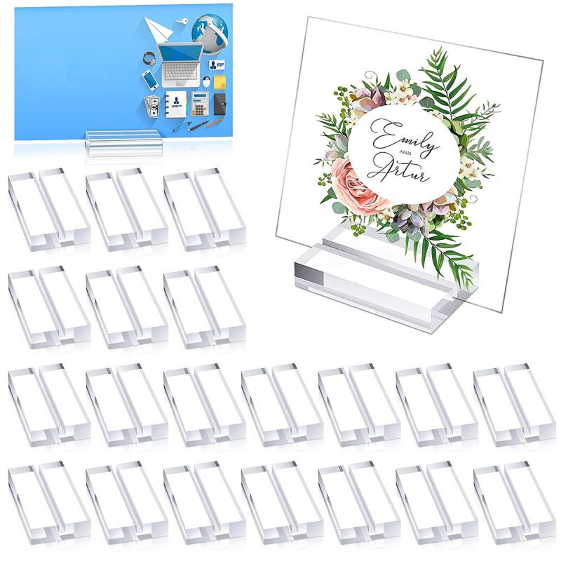 1pc Acrylic Stands Place Card Holders Transparent Wedding Party Sign Holders
