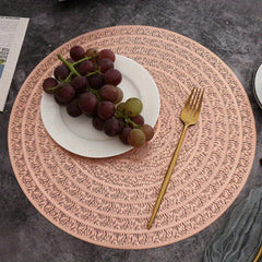 Round PVC Placemats Bullseye Heat Insulation Table Mat