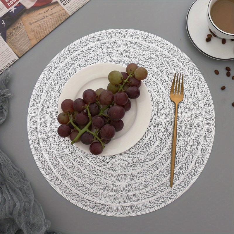 Round PVC Placemats Bullseye Heat Insulation Table Mat