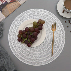 Round PVC Placemats Bullseye Heat Insulation Table Mat