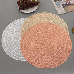 Round PVC Placemats Bullseye Heat Insulation Table Mat