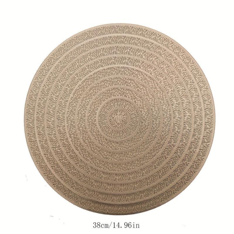 Round PVC Placemats Bullseye Heat Insulation Table Mat