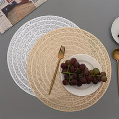 Round PVC Placemats Bullseye Heat Insulation Table Mat