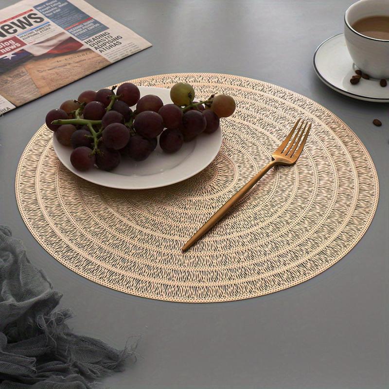 Round PVC Placemats Bullseye Heat Insulation Table Mat