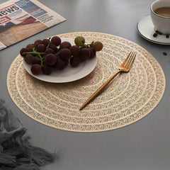 Round PVC Placemats Bullseye Heat Insulation Table Mat