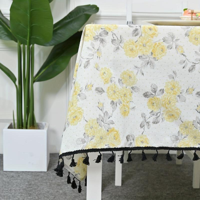 Waterproof Polyester Tablecloth Rectangle Style Table Cover for Picnics