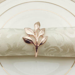 12pcs Metal Maple Leaf Napkin Holder Bar Xmas Christmas Wedding Decoration