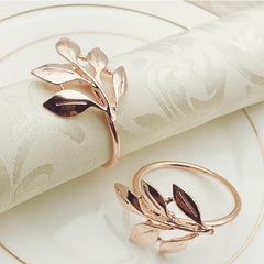 12pcs Metal Maple Leaf Napkin Holder Bar Xmas Christmas Wedding Decoration