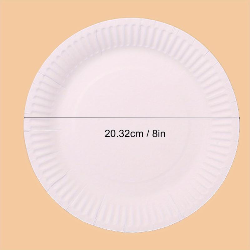 50pcs Disposable Plates for Home & Restaurant 15-22cm Biodegradable