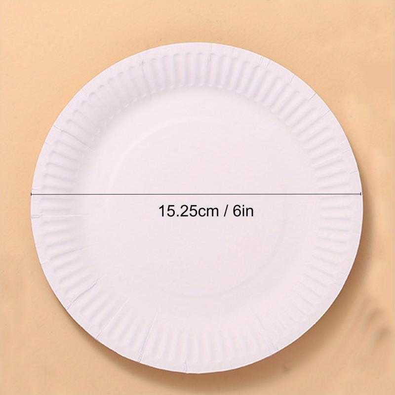 50pcs Disposable Plates for Home & Restaurant 15-22cm Biodegradable
