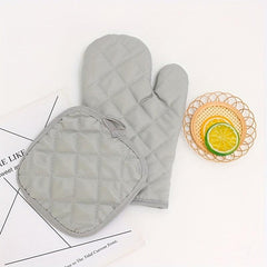 2pcs Pot Rack Mat and Stove Oven Glove Set Heat Resistant Non-slip