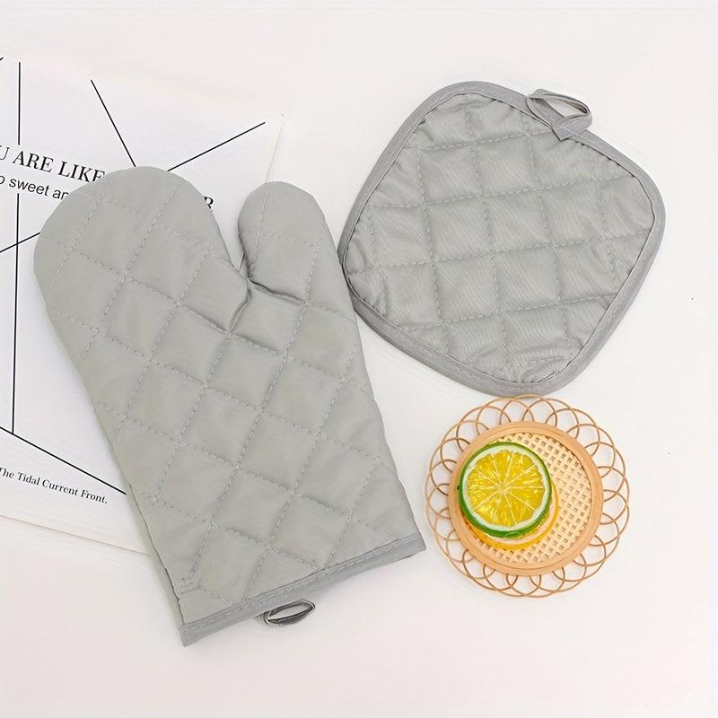 2pcs Pot Rack Mat and Stove Oven Glove Set Heat Resistant Non-slip