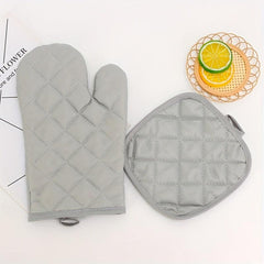 2pcs Pot Rack Mat and Stove Oven Glove Set Heat Resistant Non-slip