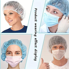 Disposable Non-woven Chef's Hair Cap 60-96 Cm Hair Net Elastic