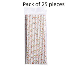 25pcs Colorful Halloween Disposable Straws for Drinks