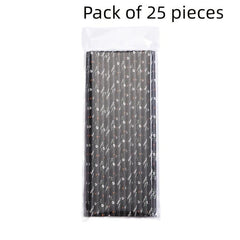 25pcs Colorful Halloween Disposable Straws for Drinks