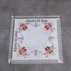 Polyester Christmas Table Runner Red Bell Printed Holiday Decoration