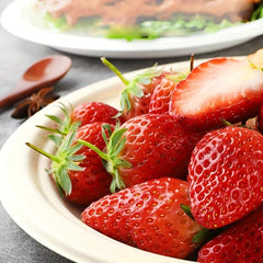 50pcs Natural Paper Disposable Plates Party Tableware Supplies