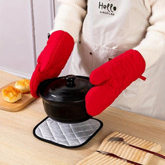 Cotton Oven Mitts Insulated Microwave Baking Gloves