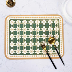 Leather Rectangle Mat Non-slip Heat Resistant Waterproof Table Pad
