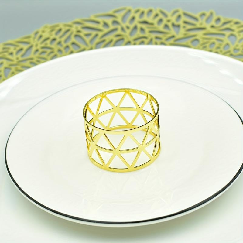 6pcs Metal Napkin Ring Holder for Wedding Thanksgiving