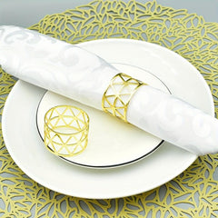 6pcs Metal Napkin Ring Holder for Wedding Thanksgiving