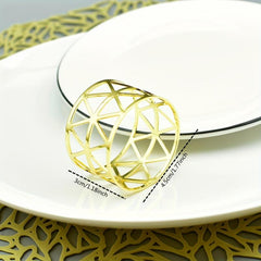 6pcs Metal Napkin Ring Holder for Wedding Thanksgiving