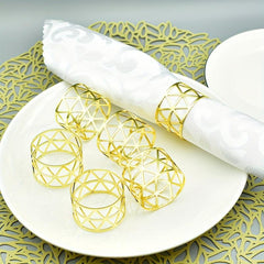 6pcs Metal Napkin Ring Holder for Wedding Thanksgiving