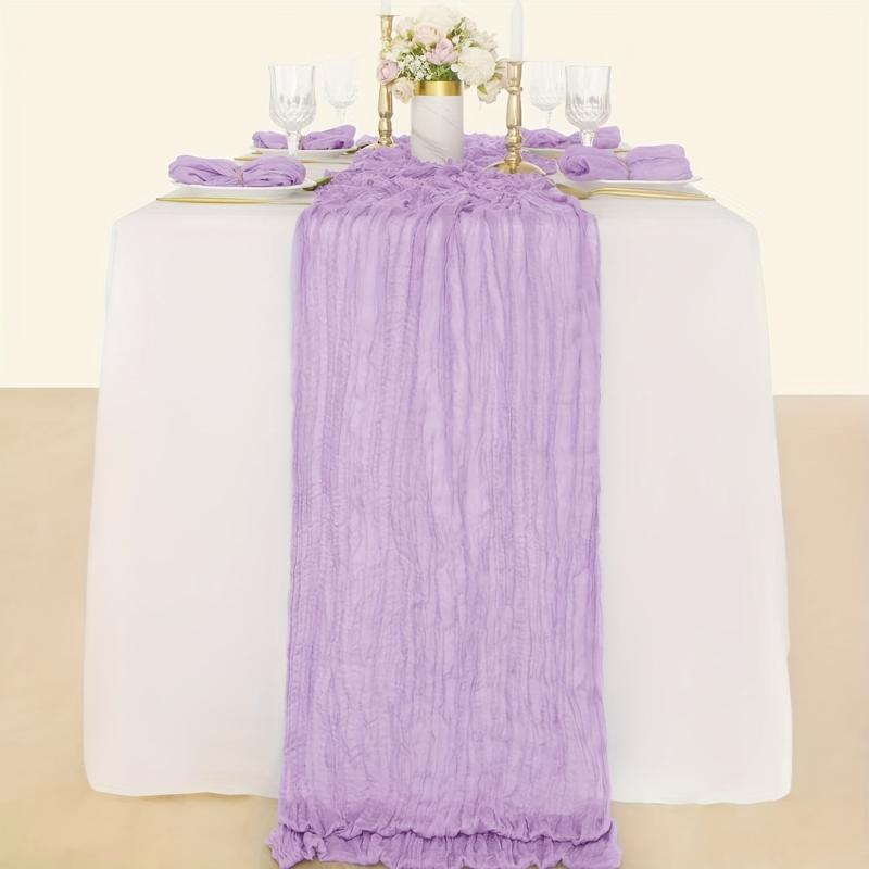 Polyester Table Runner for Thanksgiving Wedding Bridal Shower Summer Decor